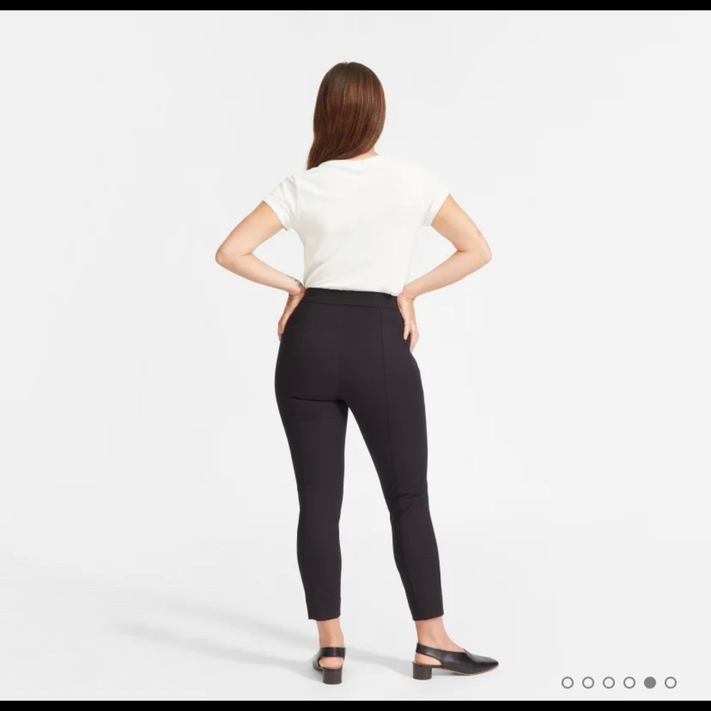 Everlane Curvy Side-Zip Stretch Cotton Work Pant